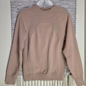 Chic Tan Ribbed Knit Top